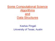 Some Computational Science Algorithms and Data Structures