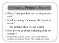 Evaluating Program Security PowerPoint PPT Presentation