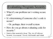 Evaluating Program Security