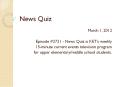News Quiz PowerPoint PPT Presentation