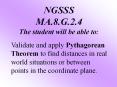 NGSSS MA.8.G.2.4 The student will be able to: PowerPoint PPT Presentation