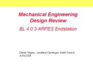 Mechanical Engineering Design Review