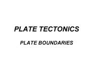 PLATE TECTONICS