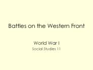 Battles on the Western Front