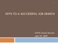 Keys to a Successful Job Search PowerPoint PPT Presentation