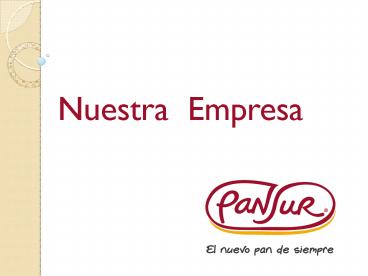 Pansur. El nuevo pan de siempre. Pan precocido congelado. ¿Quiénes somos?