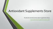 Antioxidant Supplements Store