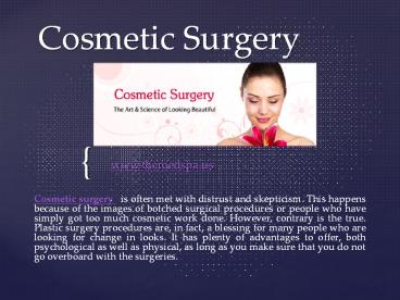 Cosmetic Surgery
