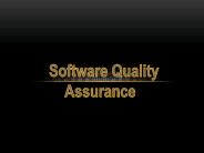Software Quality Assurance 
