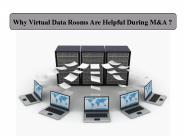 Why virtual data rooms are helpful during m&a