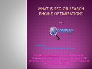 What is seo or search engine optimization