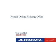 Aircel Prepaid Online Mobile Recharge