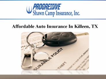 Affordable Auto Insurance In Killeen, TX