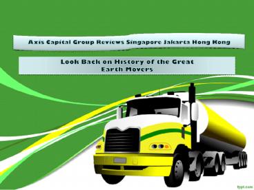 Look Back on History of the Great Earth Movers (1)