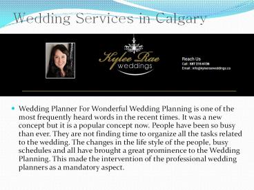 Wedding Services in Calgary