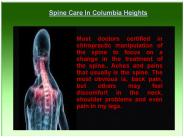 Spine Care In Columbia Heights