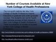 Number of Courses Available at New York College of Health Professions PowerPoint PPT Presentation