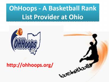 OhHoops Provides Basketball Rankings at Ohio