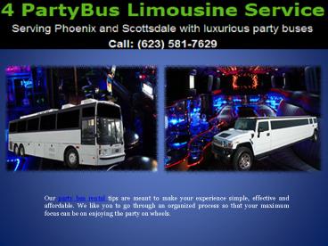 Party Bus Scottsdale