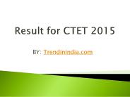 Result for CTET 2015