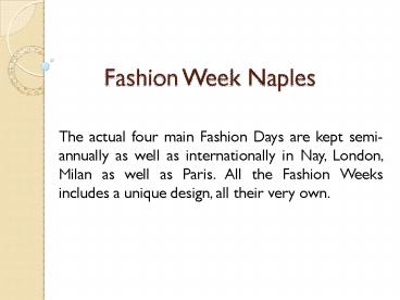 fashion week naples