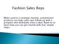 fashion sales reps PowerPoint PPT Presentation