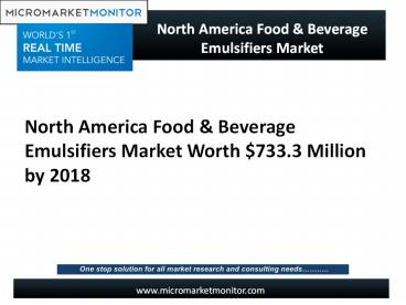 North America Food & Beverage Emulsifiers Market