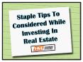 Important Tips to be considered while investing in Real Estate