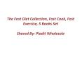 Mimi Spencer and Michael Mosley Collection | The Fast Diet Recipe Book Collection PowerPoint PPT Presentation