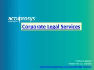 Corporate Legal Services