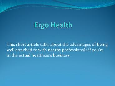ergo health