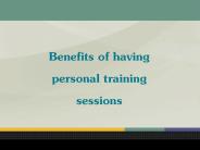Benefits of personal training