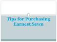 Tips for Purchasing Earnest Sewn PowerPoint PPT Presentation