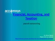 Financial and Accounting services