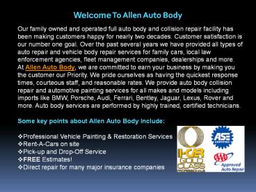 Body  Repair Westlake Village CA