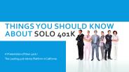 Things You Should Know About Solo 401k Plan