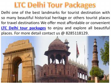 Offer Best LTC Delhi Tour Packages