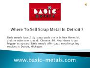 Where to sell scrap metal in Detroit
