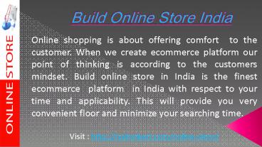 Build Online Store in India