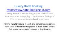 Luxury Hotel Booking