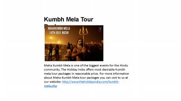 Kumbh Mela Tour Packages (1)