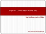 Toys and Games Markets in China