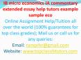 IB micro economics IA commentary extended essay help tutors example sample eco PowerPoint PPT Presentation