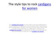 The style tips to rock cardigans for women