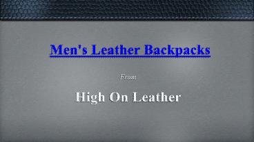 Retro Leather Backpacks