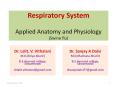 Respiratory system applied anatomy and physiology (Swine flue) PowerPoint PPT Presentation