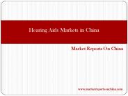 Hearing Aids Markets in China