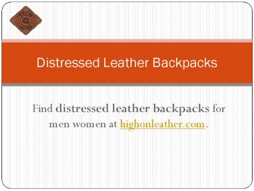 Large Leather Backpacks