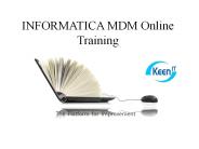 Informatica mdm online training