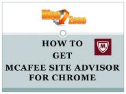How to Get McAfee Site Advisor for Chrome